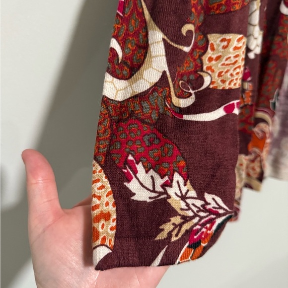 Chico’s Mixed Soiree Long Sleeve Open Cardigan Size 1 Medium NWT Cashmere Blend - Picture 6 of 10